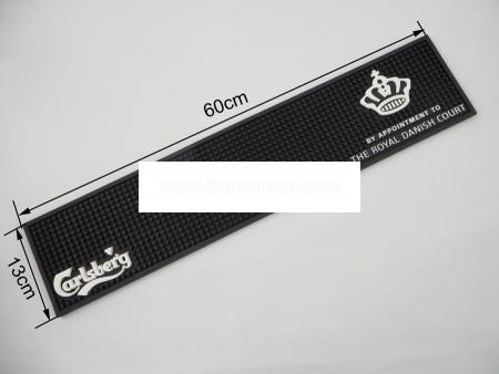 aangepaste zwarte pvc-servicedoek met 3d-logo 