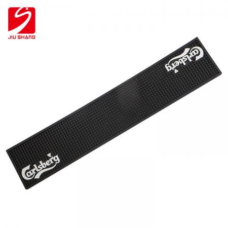 aangepaste zwarte pvc-servicedoek met 3d-logo 