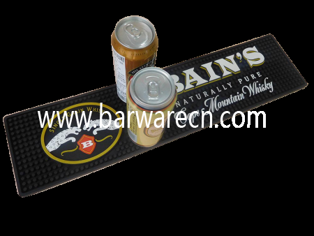 gepersonaliseerde logo zachte pvc bar rail mat in China 