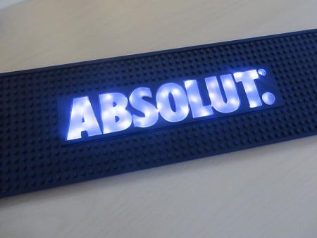 led pvc bar drip mat met op maat gemaakt logo 