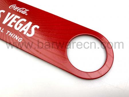 coca cola roestvrij staal rode pvc coating platte flesopener 