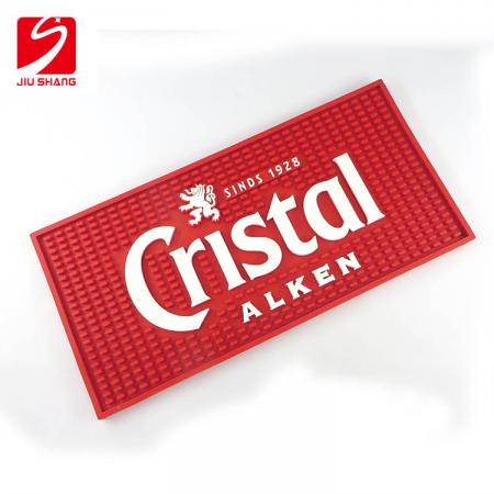 cristal zachte pvc bar mat aangepaste bar drinken mat 