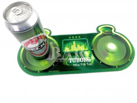 aangepaste promotionele rubber drinken logo niet-geweven bar mat 