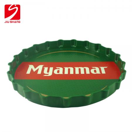 logo afdrukken rond plastic dienblad voor bier 