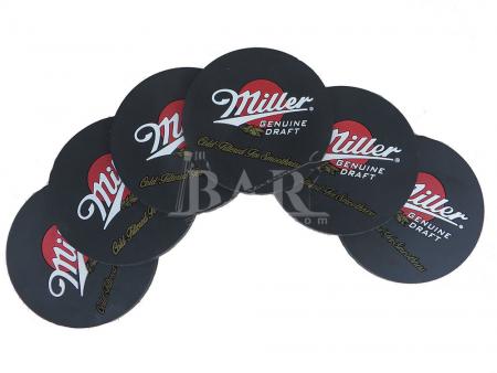 hoge kwaliteit goedkopere zachte pvc bierfles coaster met merklogo 