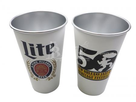 Miller Lite Retro witte glazen beker voor buiten stadion 