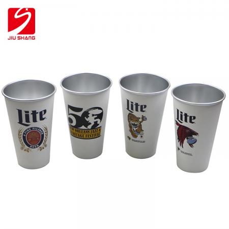 Miller Lite Retro witte glazen beker voor buiten stadion 