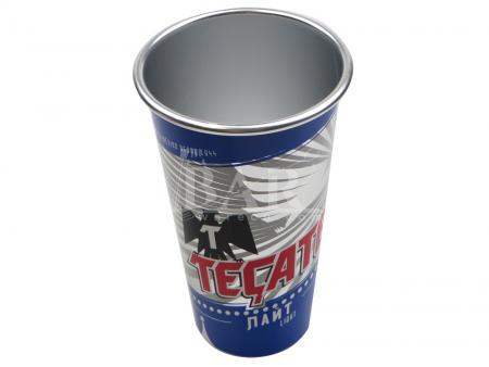 Meerkleurige metalen aluminium bekers van 500 ml 