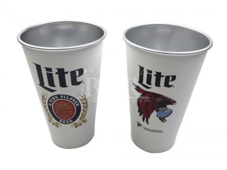 Miller Lite Retro witte glazen beker voor buiten stadion 