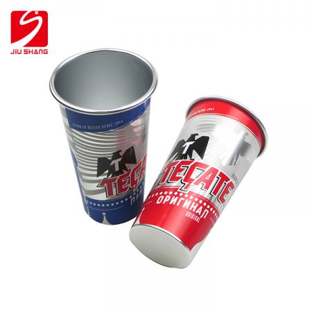 Meerkleurige metalen aluminium bekers van 500 ml 