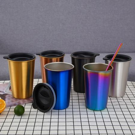 304 roestvrij staal Noordse melkthee koude drank titanium beklede koffiekop 