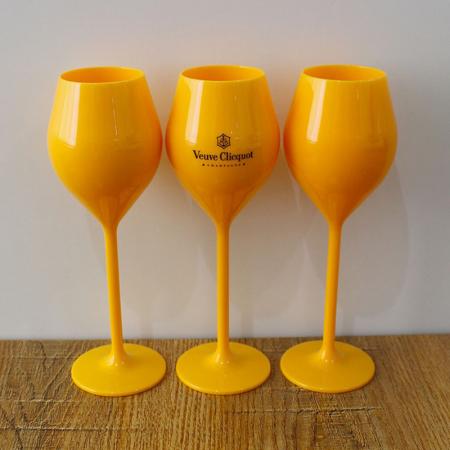 acryl materiaal aanpasbaar kleur logo beker champagne glas 