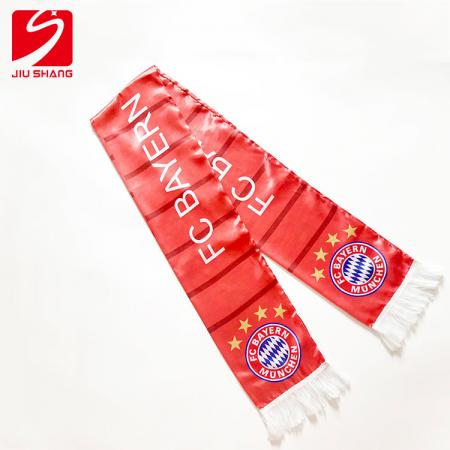 aangepaste logo polyester thermische overdracht ventilator sjaal fc fans juichen sjaal cadeau 