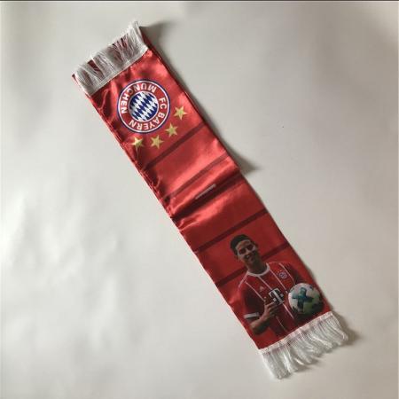 aangepaste logo polyester thermische overdracht ventilator sjaal fc fans juichen sjaal cadeau 